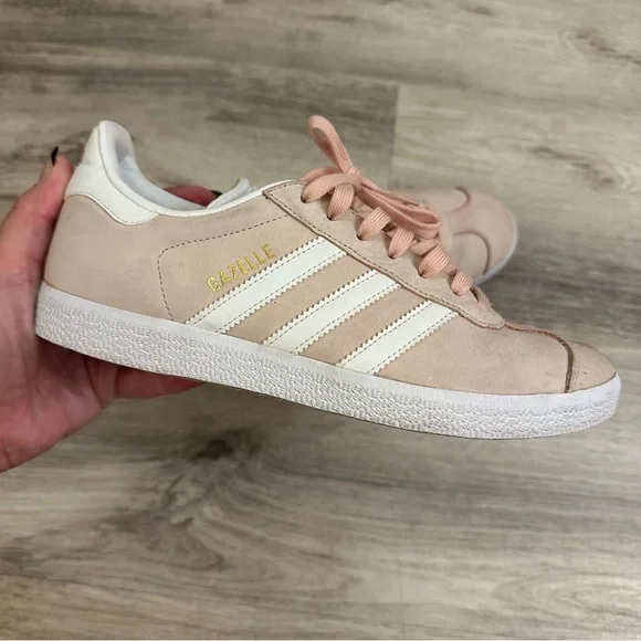 adidas Originals Gazelle pale pink sneakers adidas gazelle sneakers size 7 - Picture 4 of 8